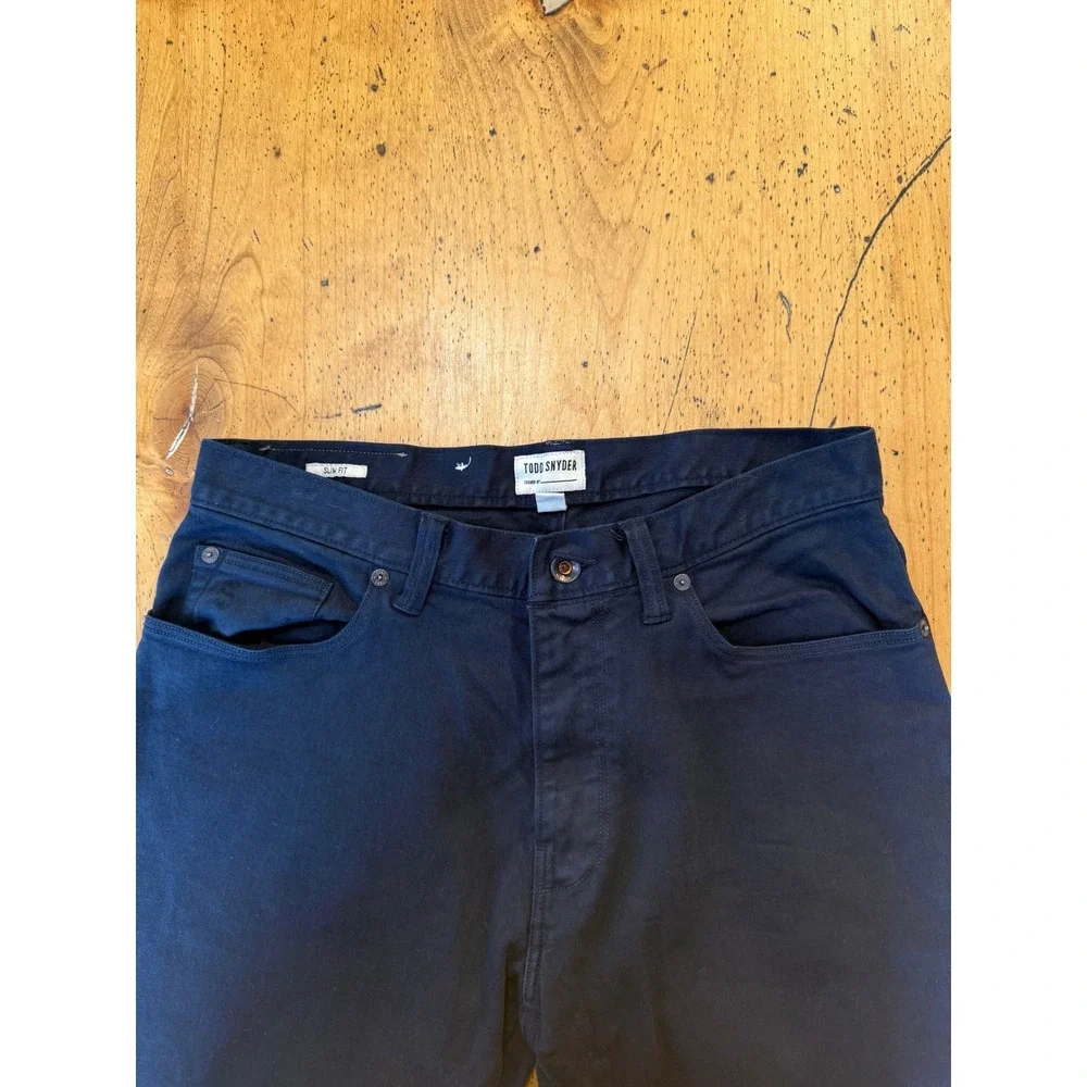 Todd Snyder Slim Fit 30x32 Stretch 5-Pocket Jeans Navy Blue